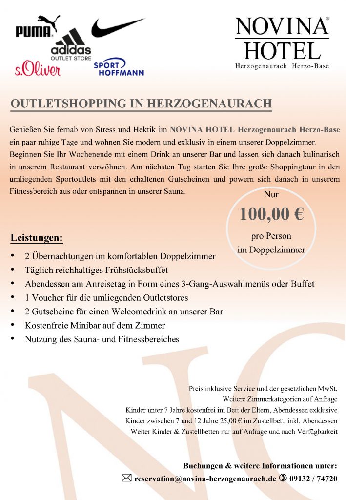 Herzogenaurach - Aktionen - NOVINA HOTELS Herzogenaurach - Aktionen - NOVINA HOTELS
